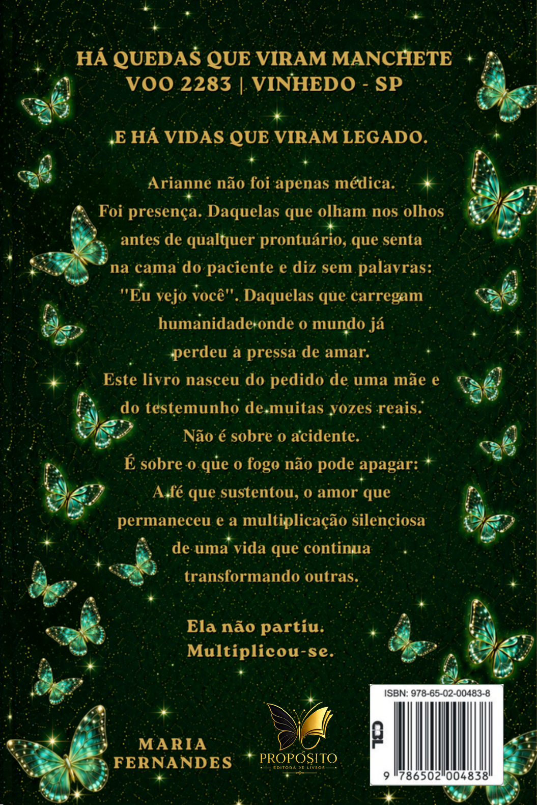 Contracapa do livro Uma Escolhida e Seu Propósito